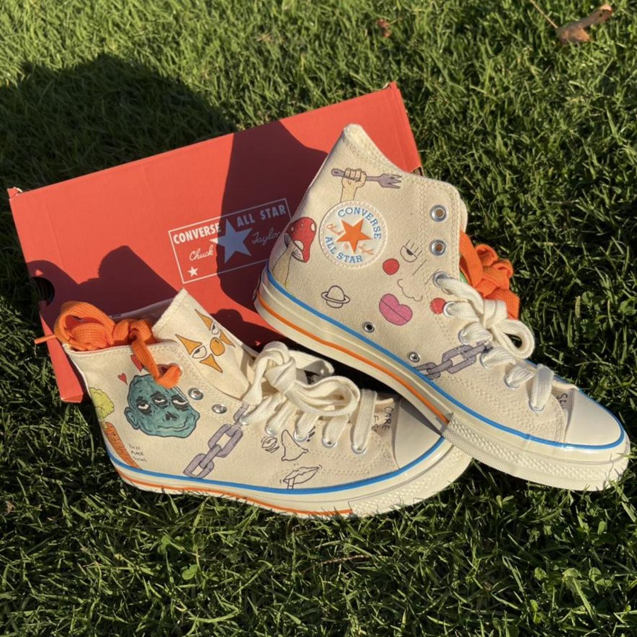 Wyatt Navarro x Converse OG Tyler the Creator artist... - Depop