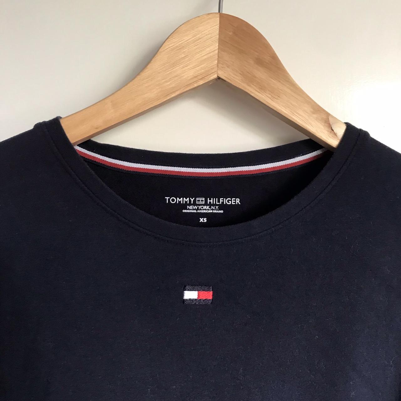 Super soft Tommy Hilfiger navy blue tshirt with... - Depop