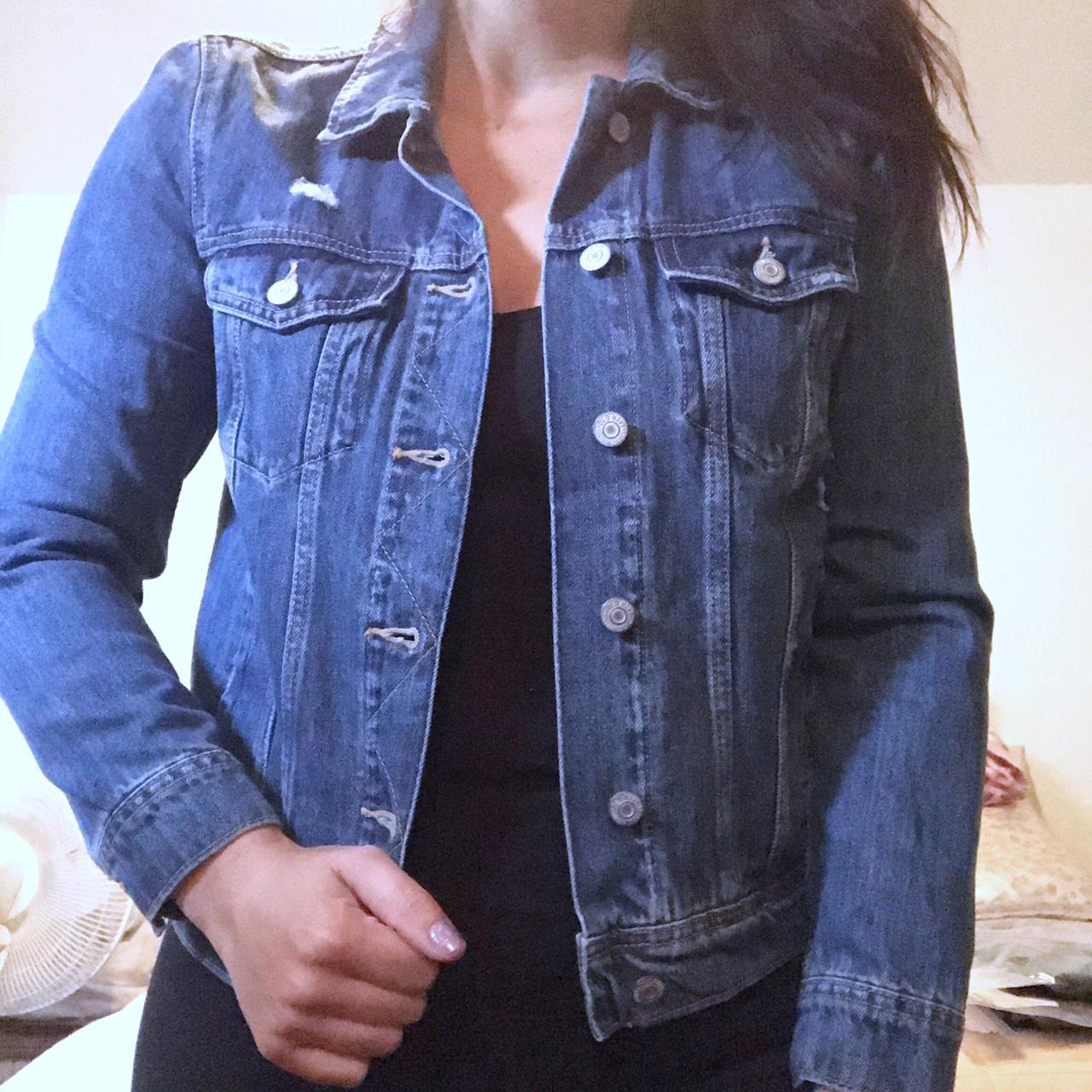 old navy distressed denim jacket