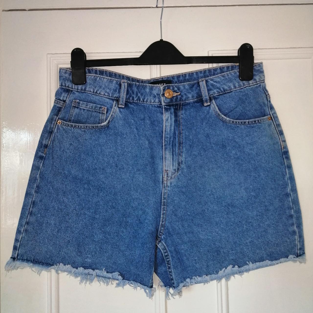 Pieces Blue denim shorts size XL, I am a size 10-12... - Depop