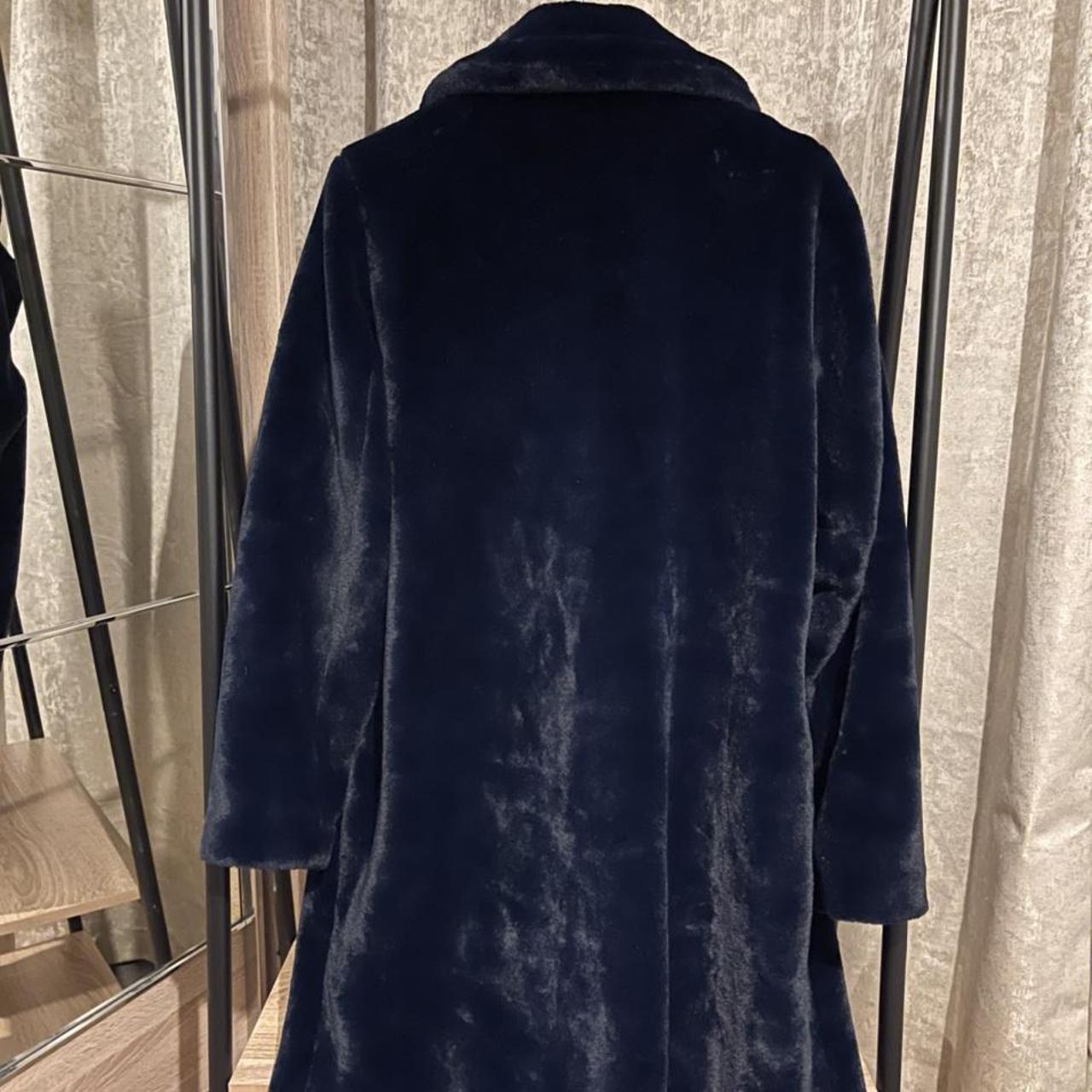 NA-KD Women's Navy Coat | Depop