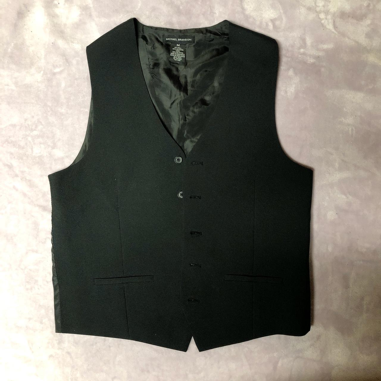 Black button up men’s vest in a size medium! Rarely... - Depop