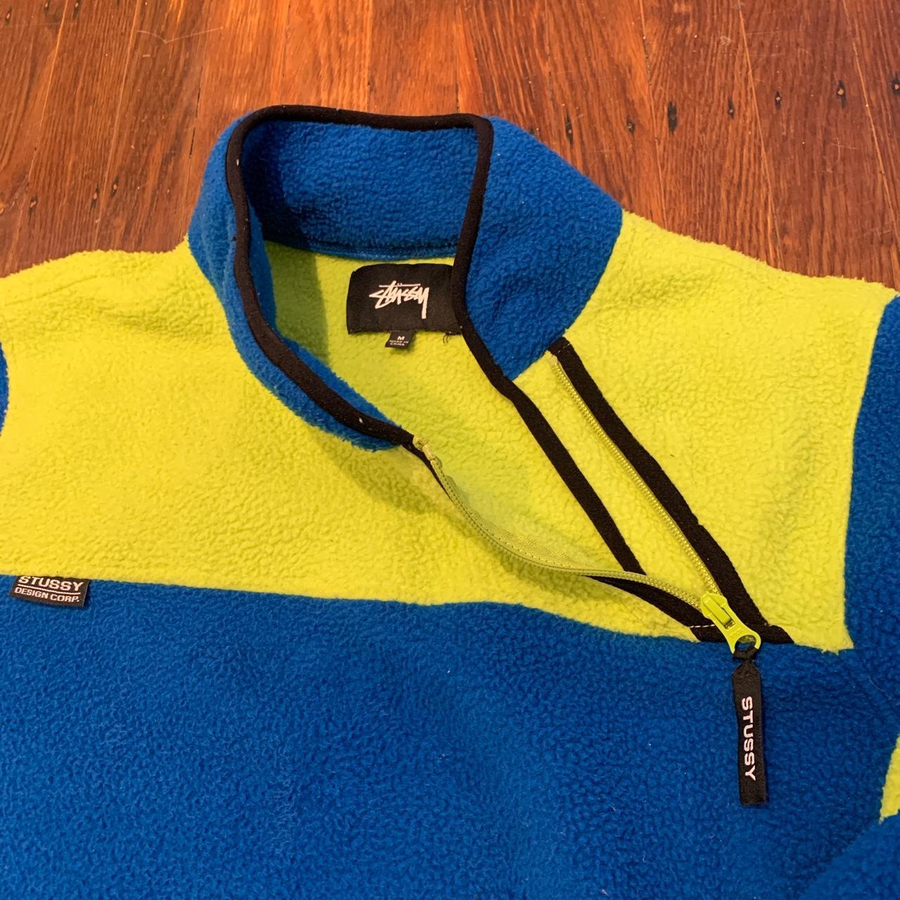Rare stussy fleece zip up Super interesting cut.... Depop