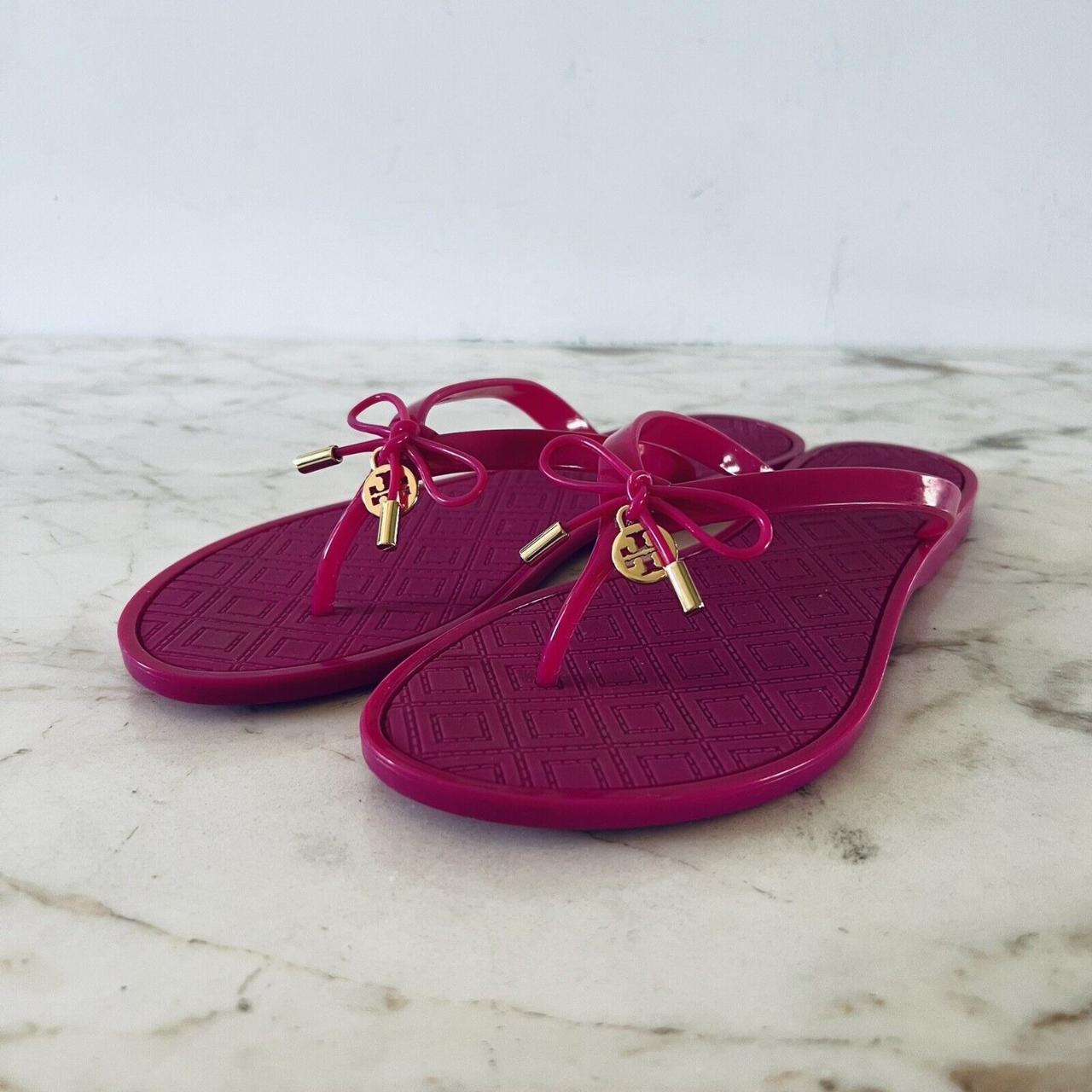 Tory Burch Jelly Bow Thong Sandals in Pink