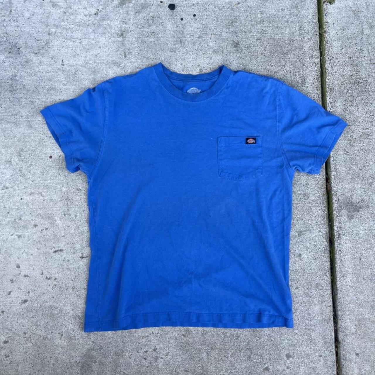 Distressed Essential Dickies Royal Blue Shirt Dope... - Depop