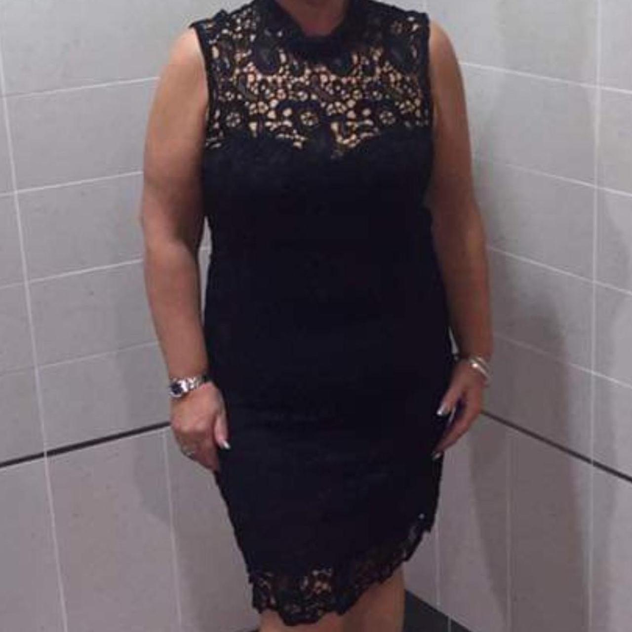 black lace dress size 14