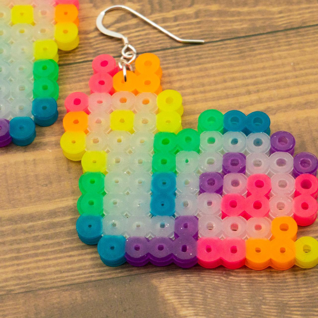 Rainbow Snail Perler Bead Earrings These snails are... - Depop