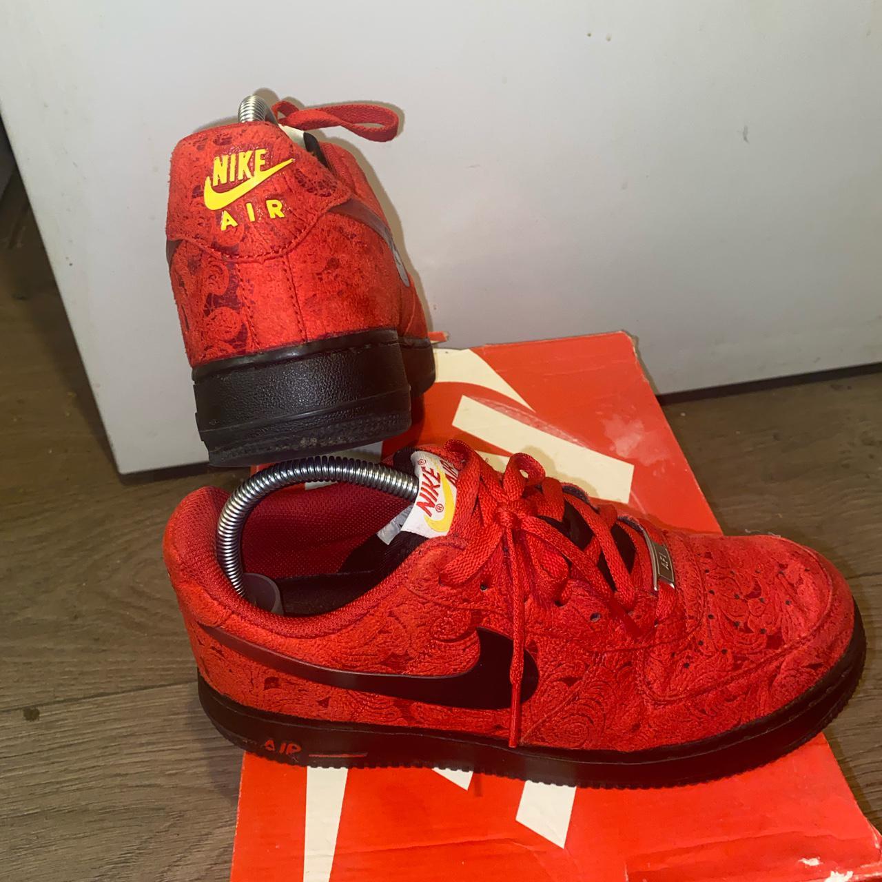 RARE Nike airforce 1 low red paisley , size uk 6 ,...