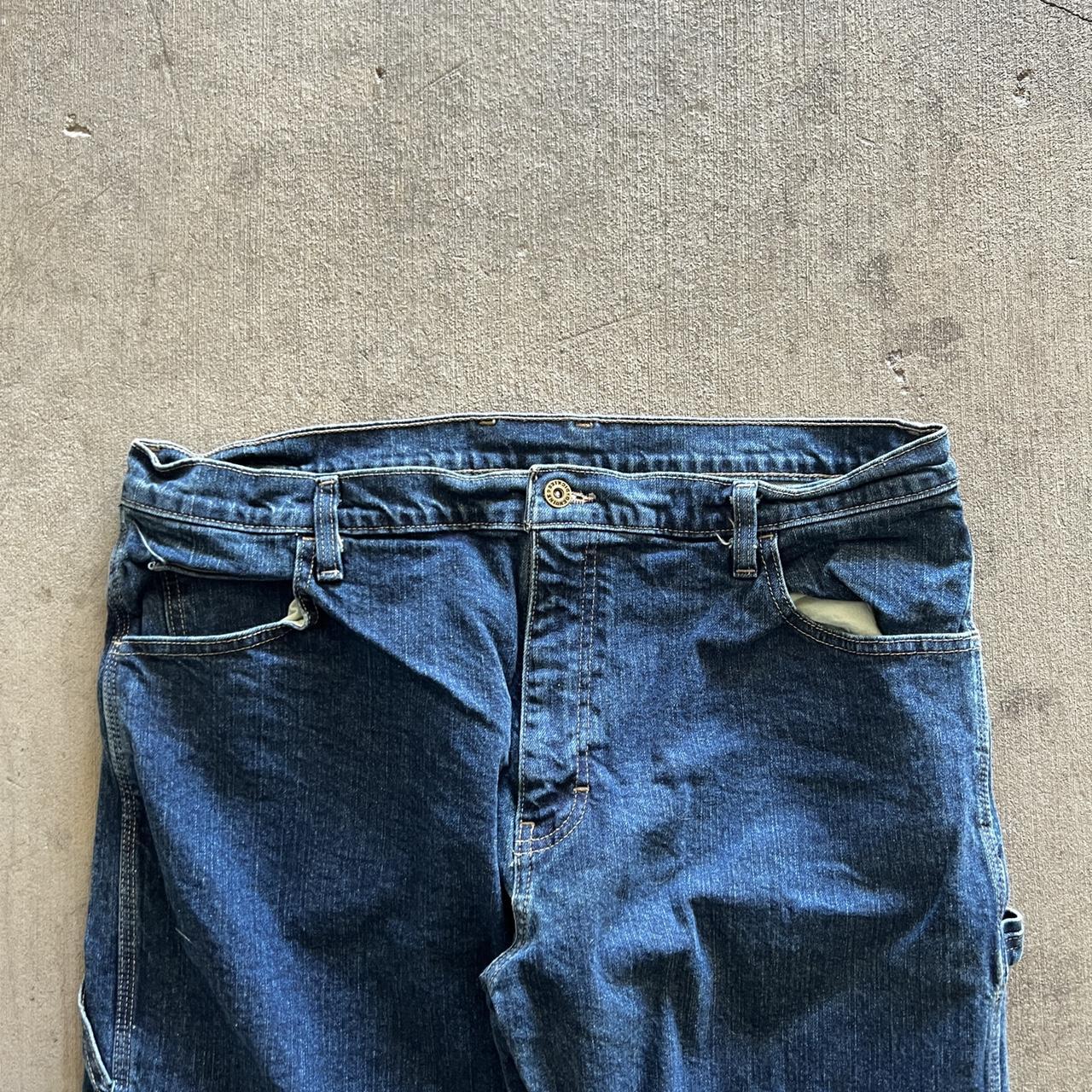 dark wash dickie workwear denim! soooo clean! size... Depop