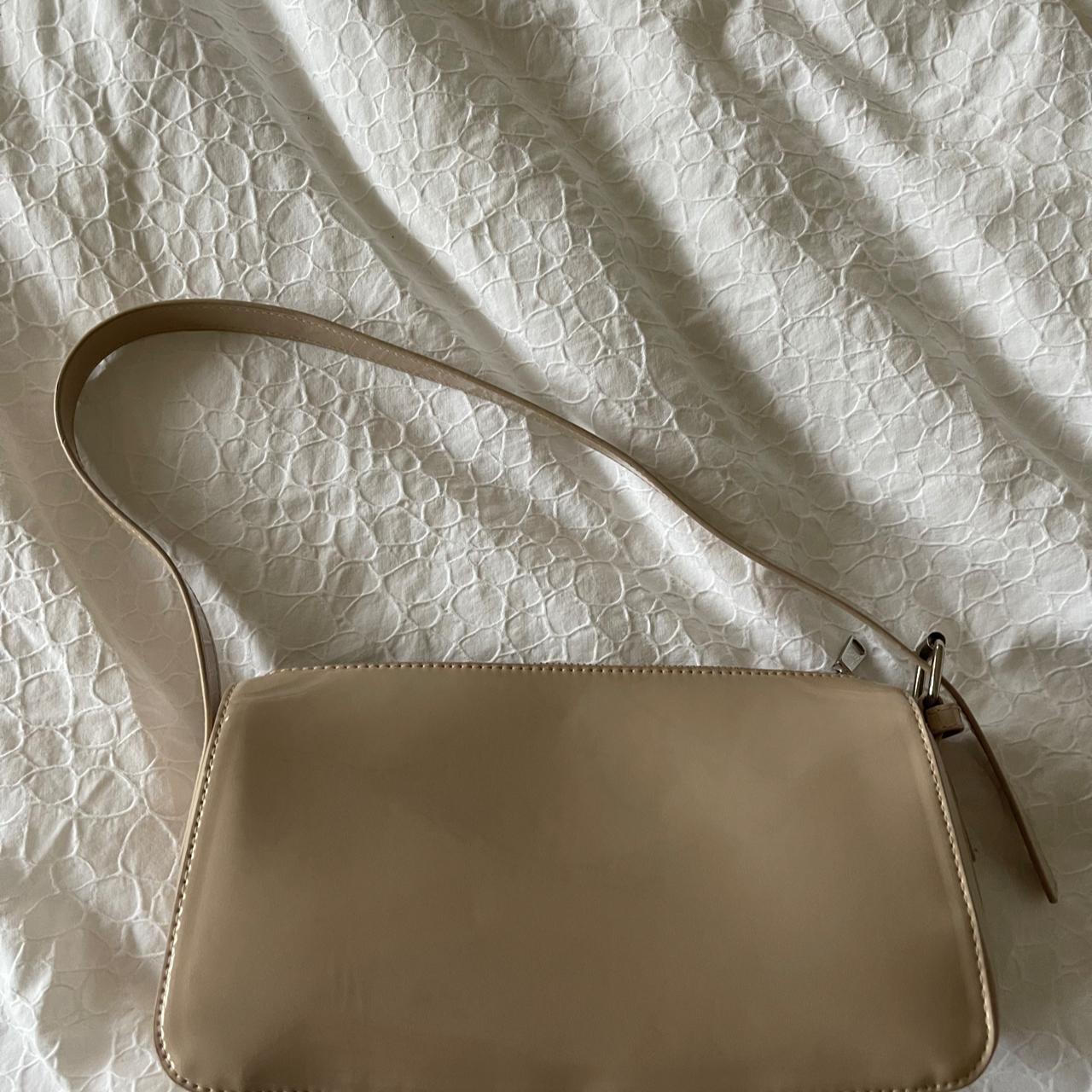 shoulder bag faux leather cream shoulder bag never... Depop
