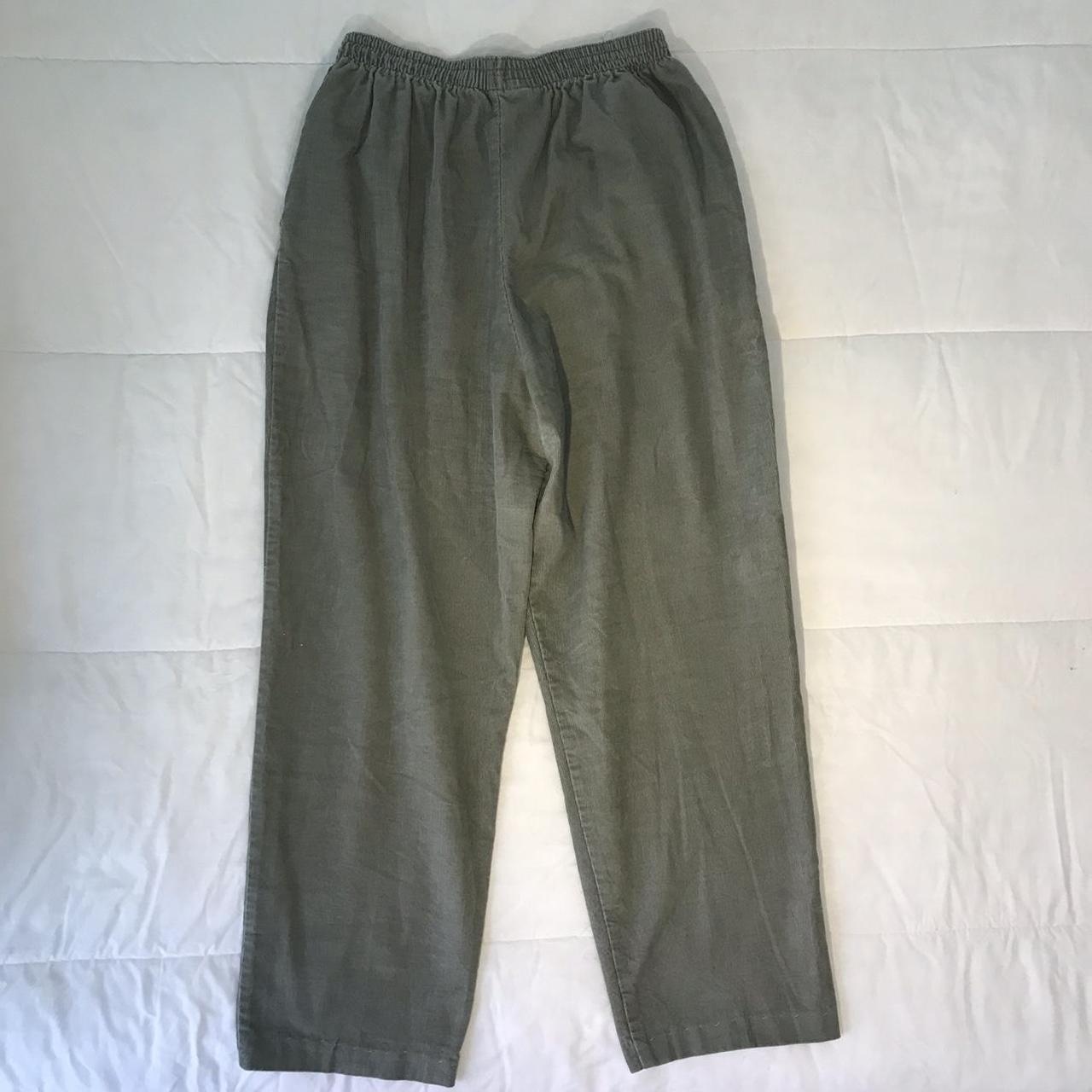 Vintage Sage green, 90’s corduroy trousers with... - Depop