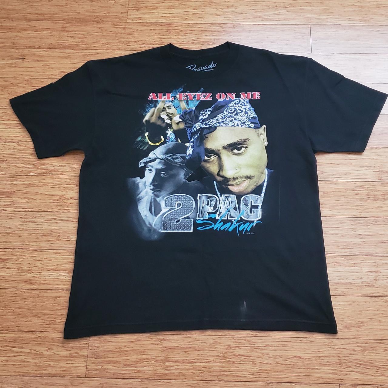 Retro #2pac merch tee all eyes on me #black softened... - Depop