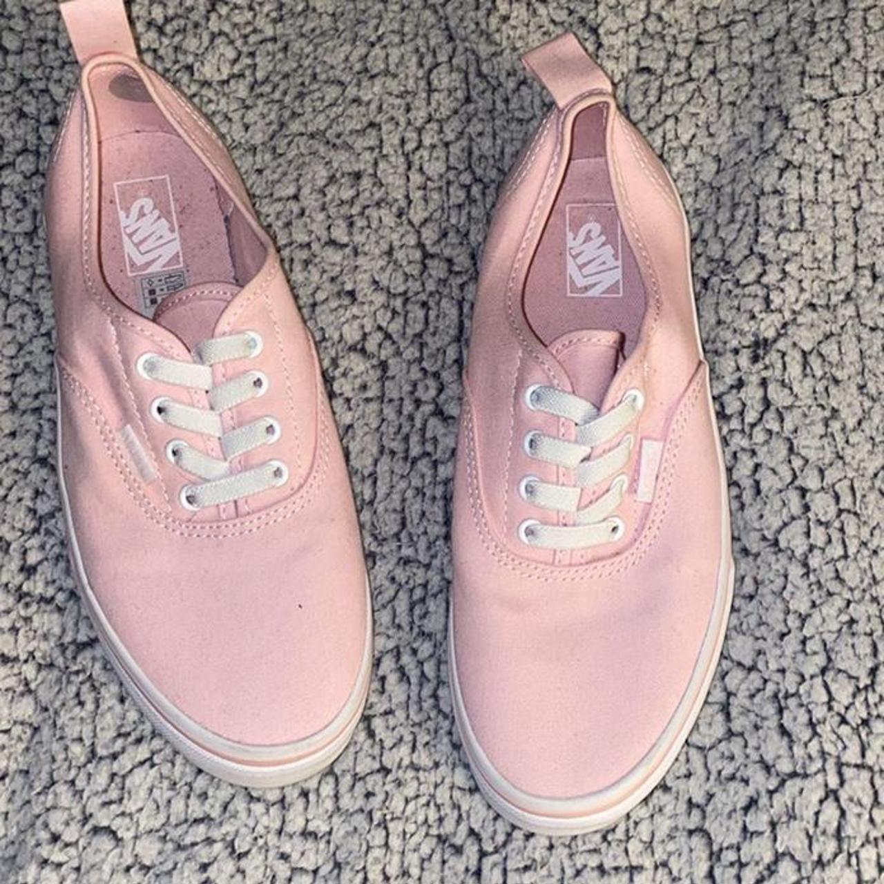 Baby pink slip on Vans, Size 4.5 Perfect condition... Depop