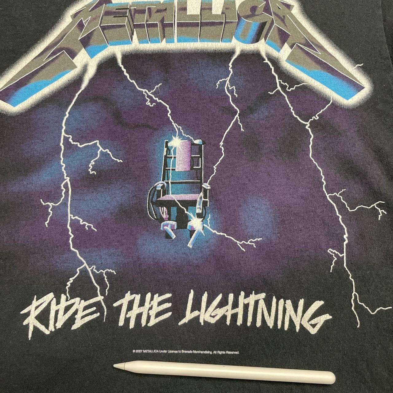 Metallica Ride the Lightning Vintage Tee Washed Black