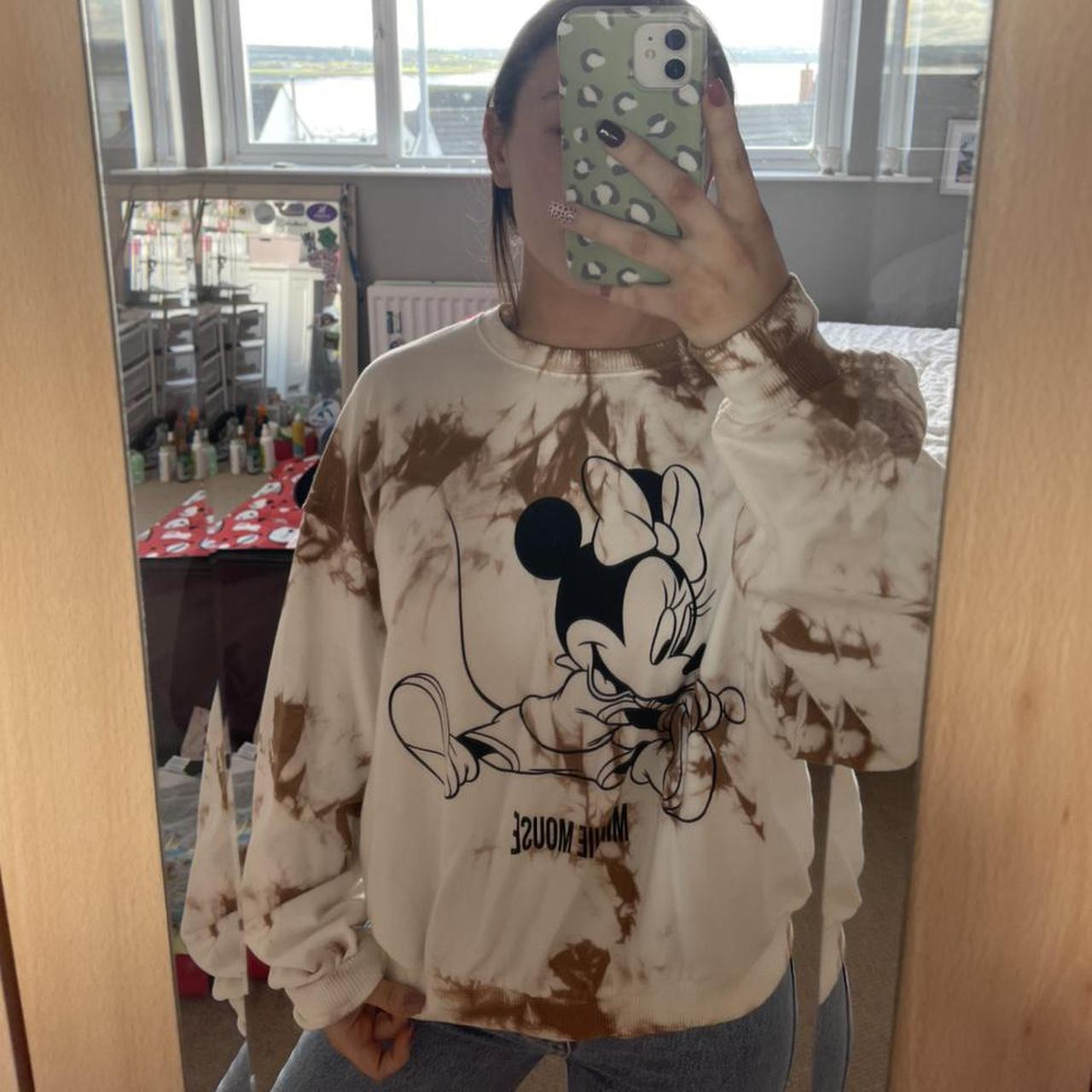 Stradivarius Disney collection Tye Dye brown white