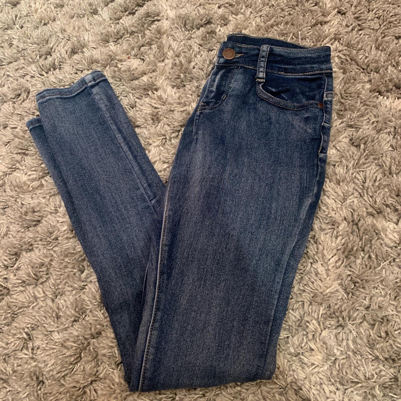 Fashion Nova Women's Navy Jeans | Depop