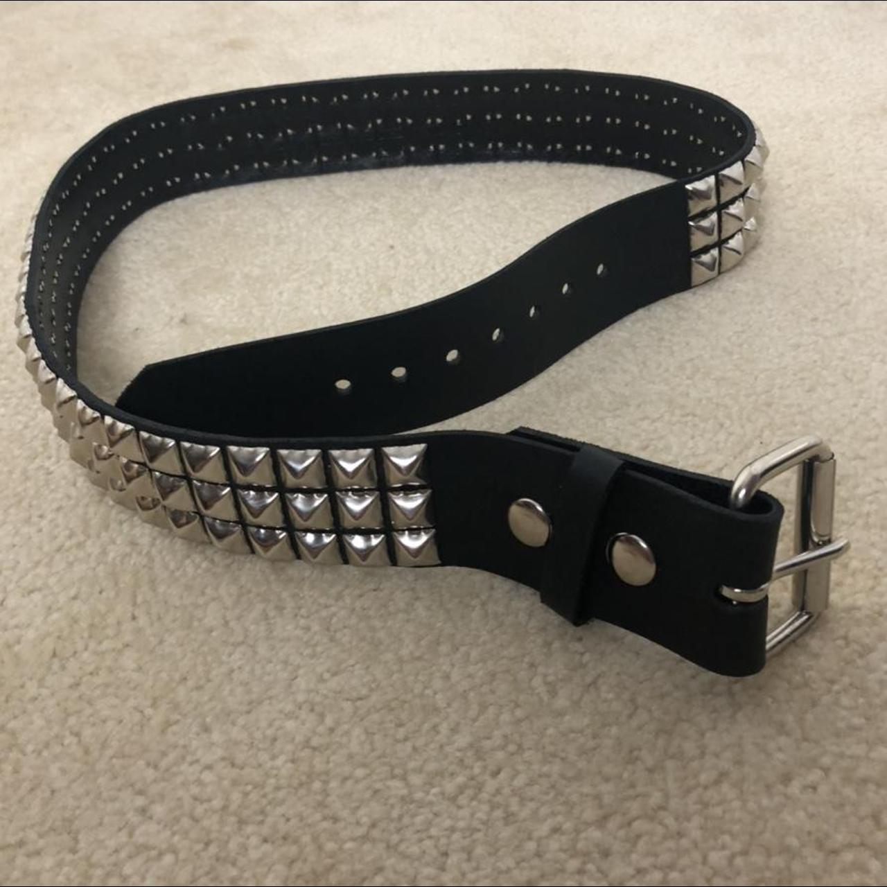 Studded Belt Metal Grunge Punk high quality real... - Depop