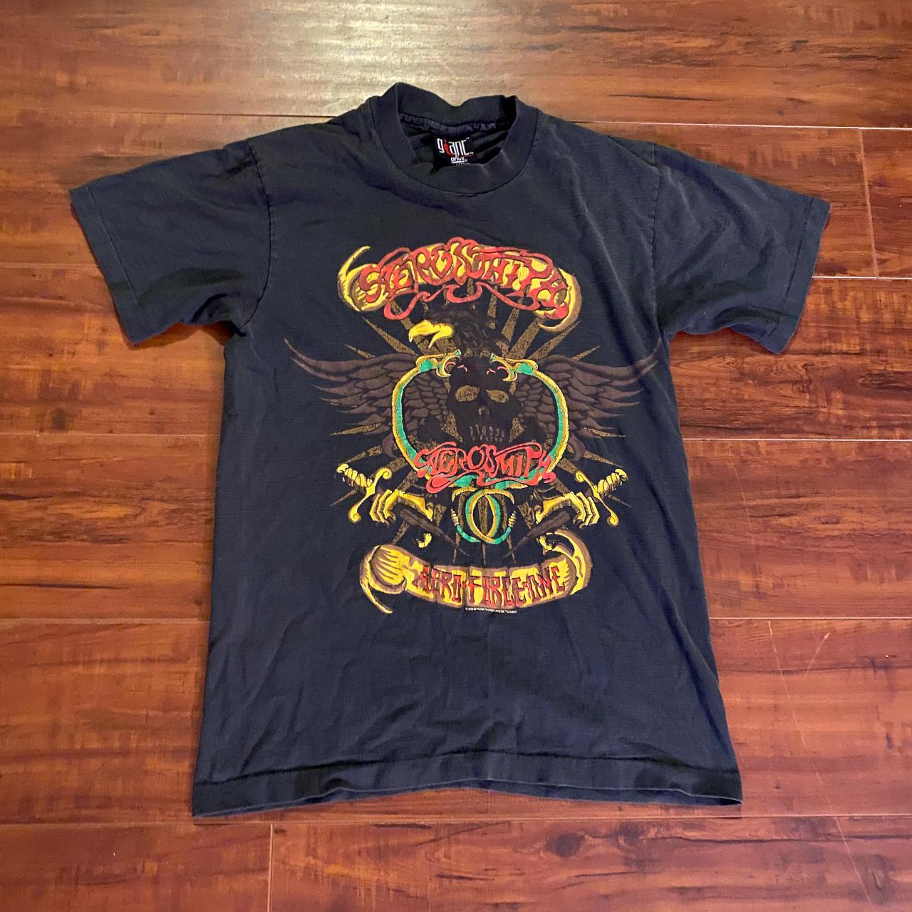 Vintage Original 90s 1993 Aerosmith Tour band Tee... - Depop