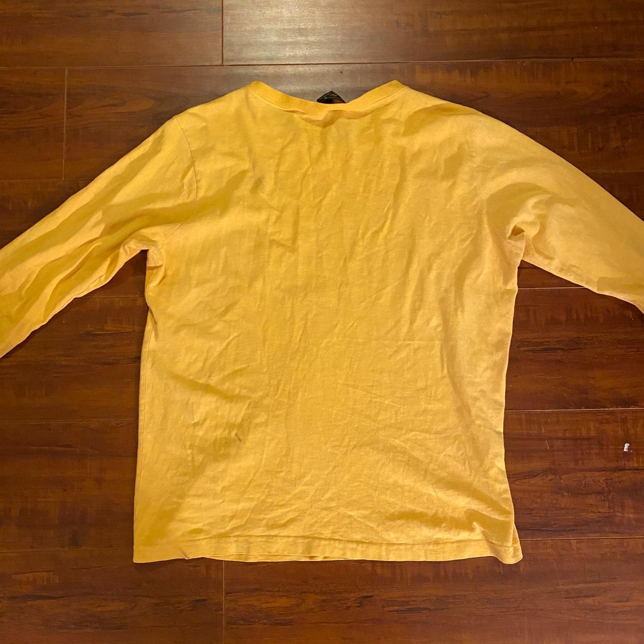 Vintage 1980s Abercrombie & Fitch Yellow Long Sleeve... - Depop