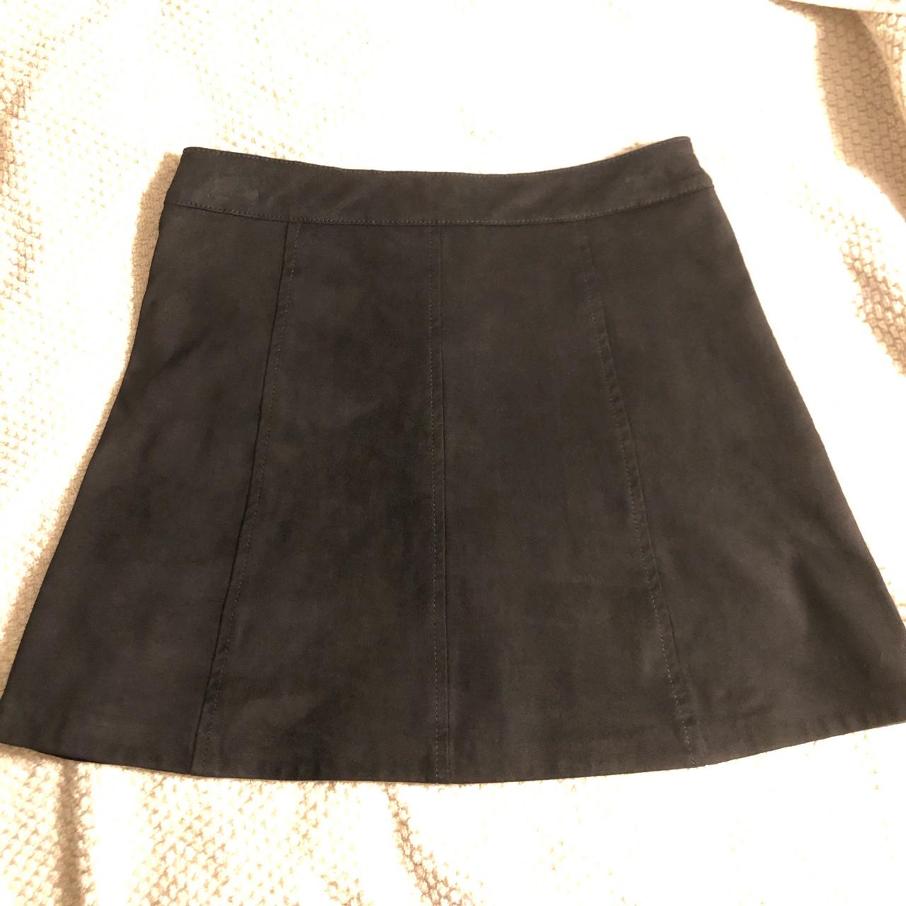 Zara black 2024 suede mini skirt