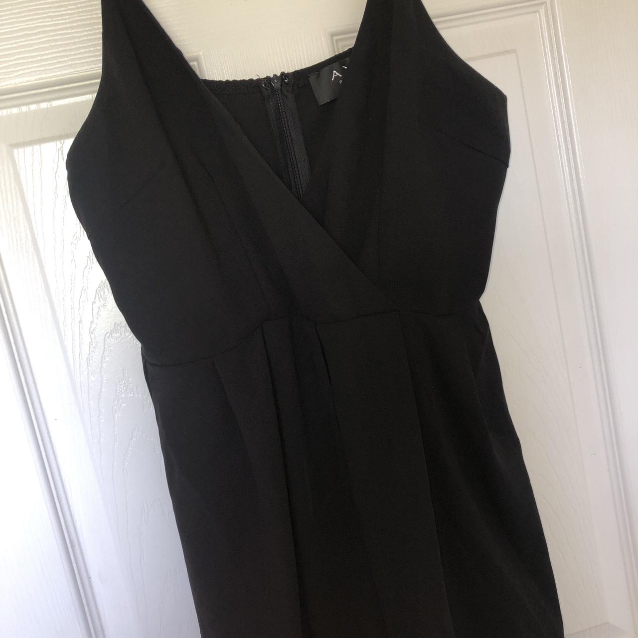 AX Paris black chiffon skater dress. Size 12.... - Depop