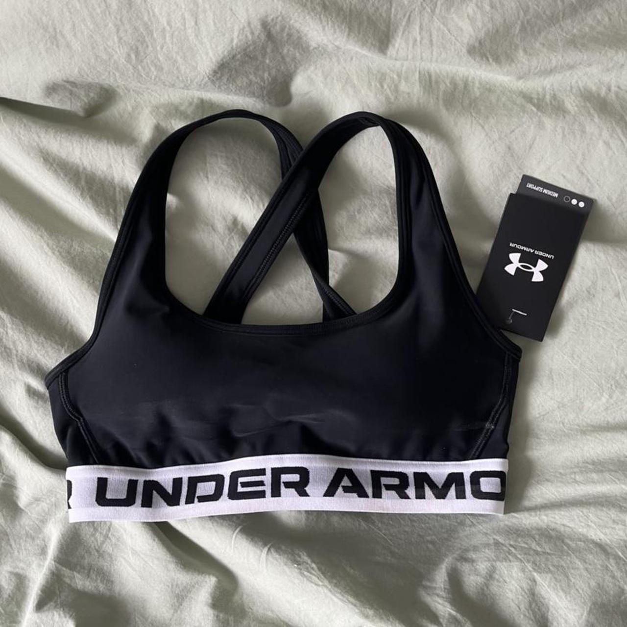 Black under armour sports bra US size S/M so UK - Depop