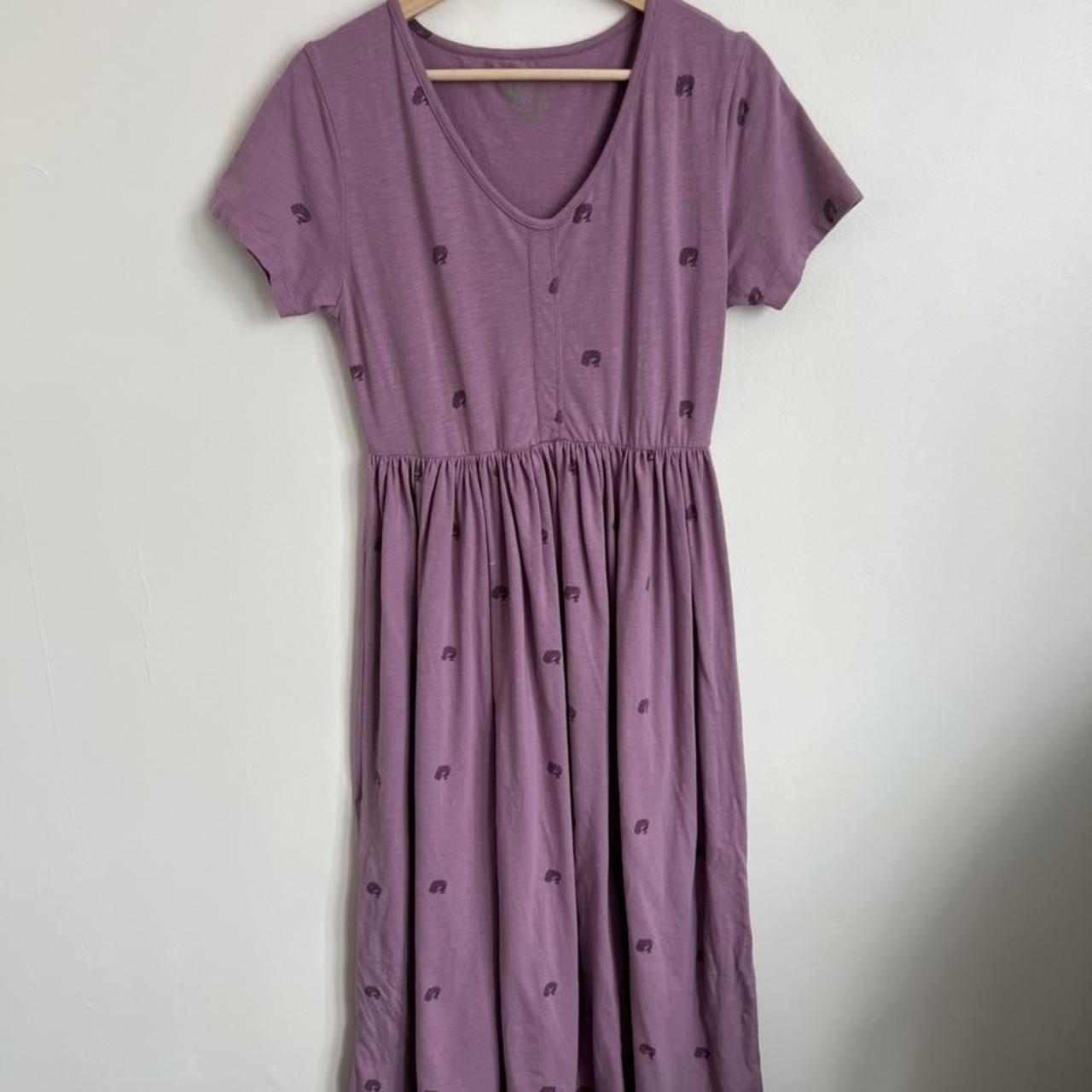 Little Liam x Kate Quinn Purple Peacock Print Maxi... Depop