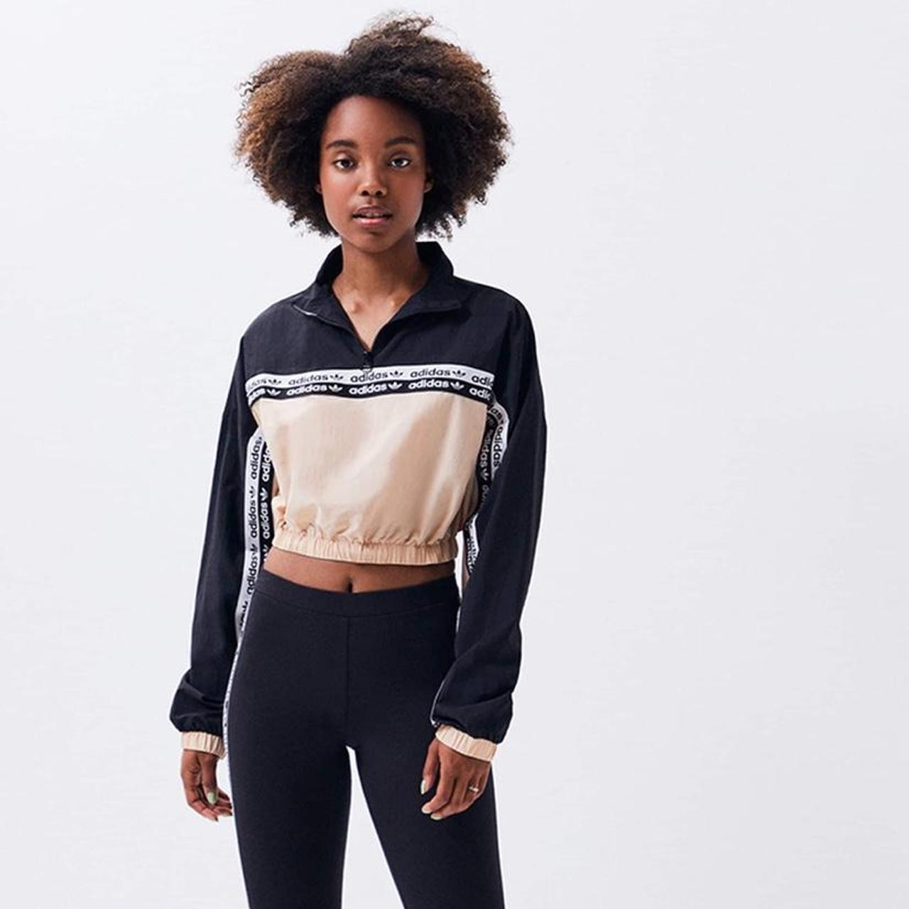 adidas cropped windbreaker womens