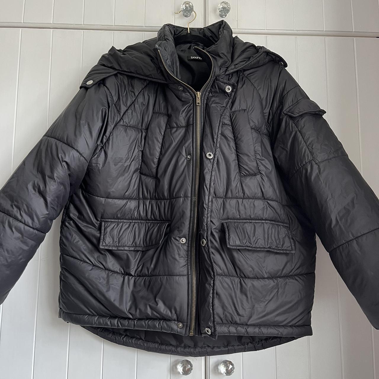 Boohoo Women's Black Coat Depop