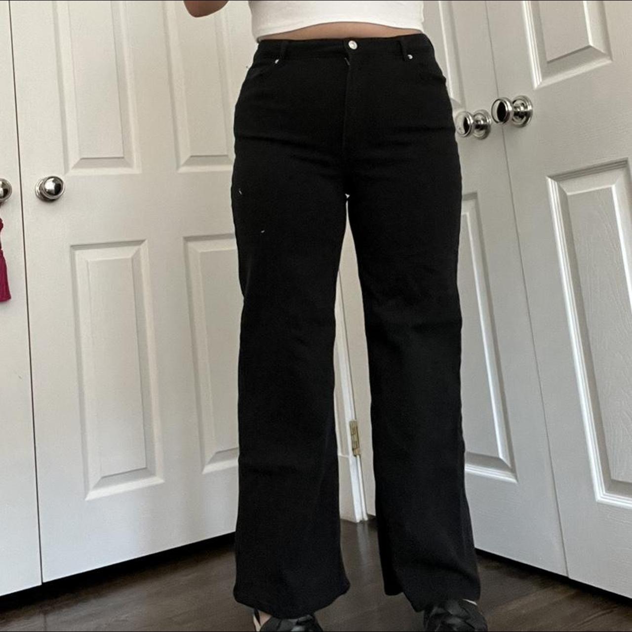H&M wide leg twill pants size 14! These are my... - Depop