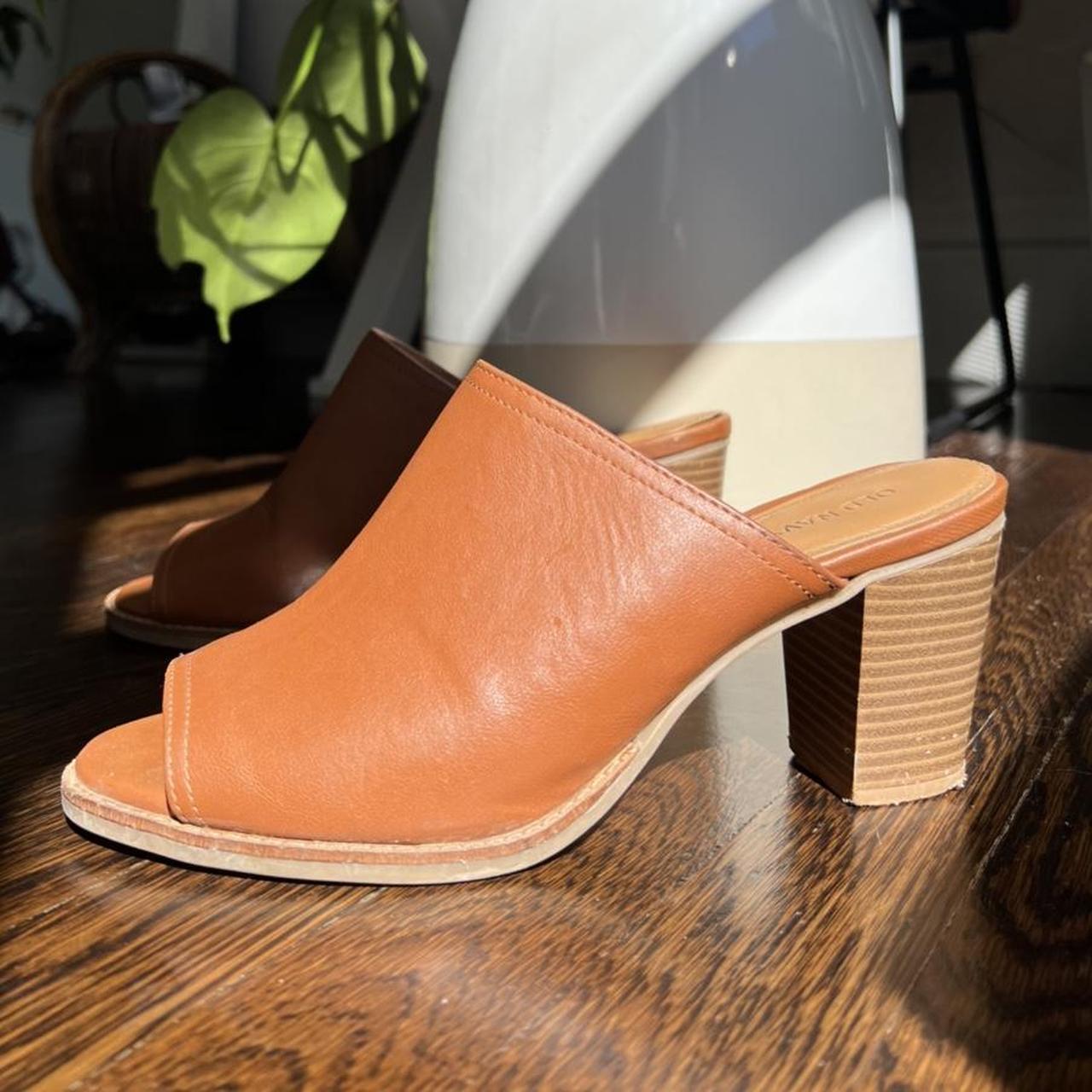 Tan sales backless mules