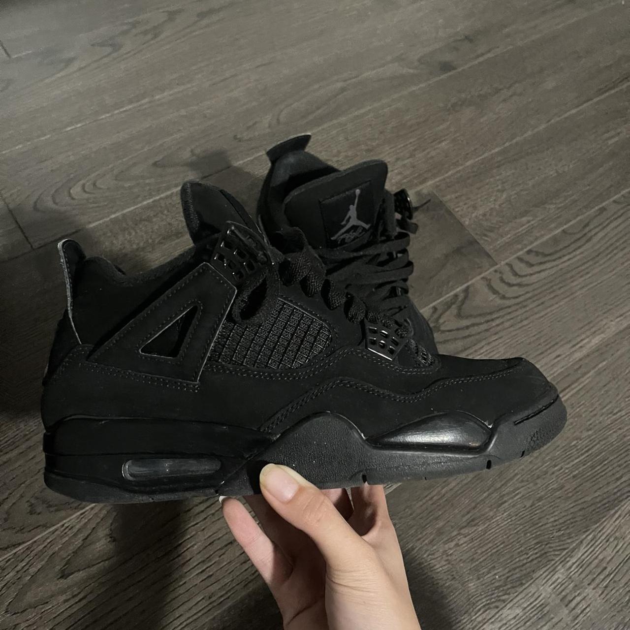 barely worn black cat 4s in size 8m/9w send offers - Depop