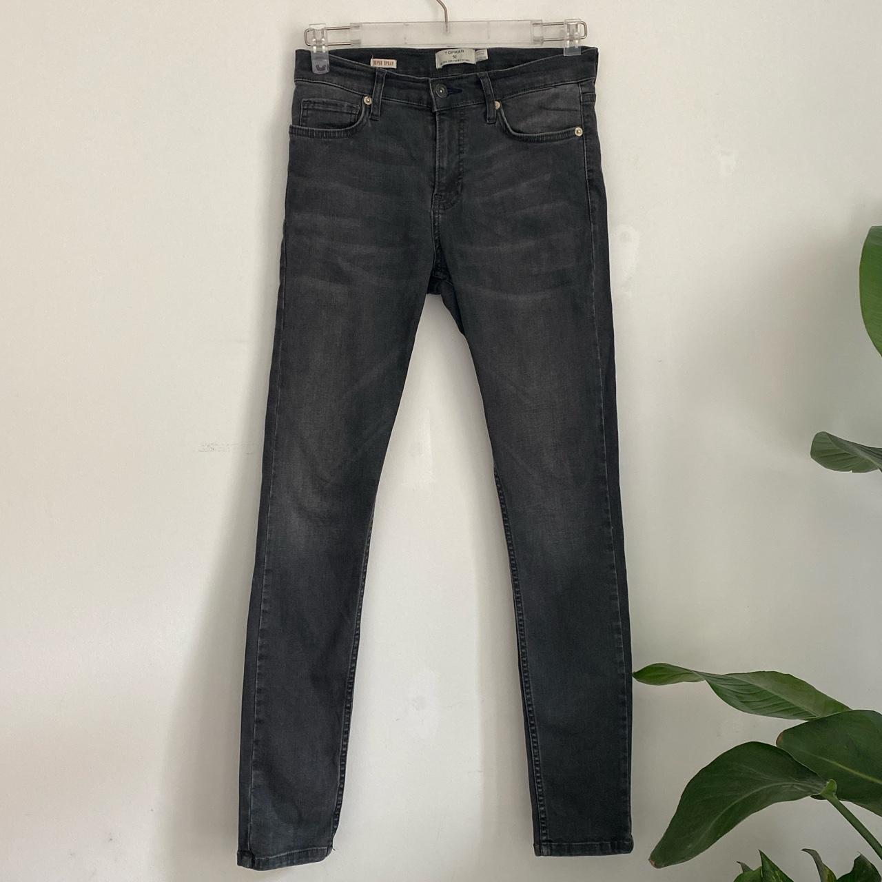 Grey spray on skinny jeans. 30S - Depop