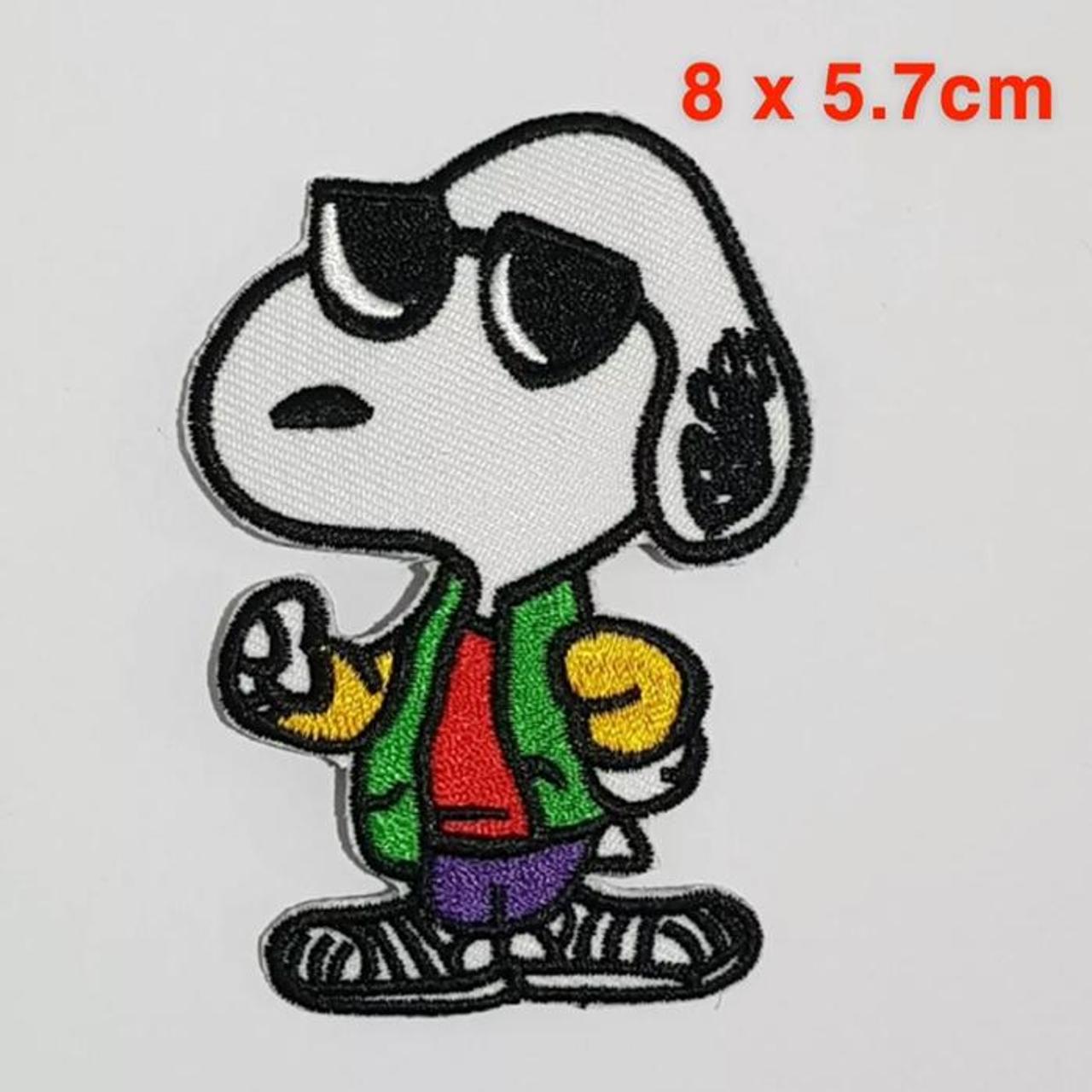 Snoopy dog cartoon Iron/Sew on Embroidered... - Depop