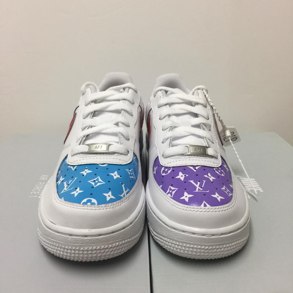 Purple x Blue LV Air Force 1 Custom