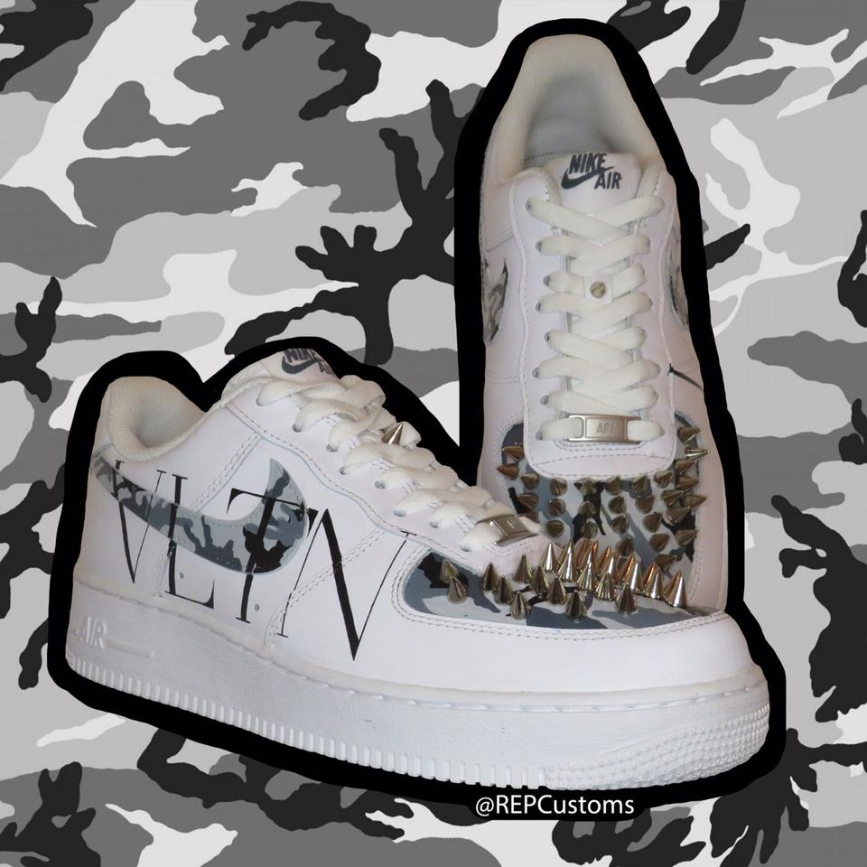 Valentino inspired studded custom Nike Air Force Depop