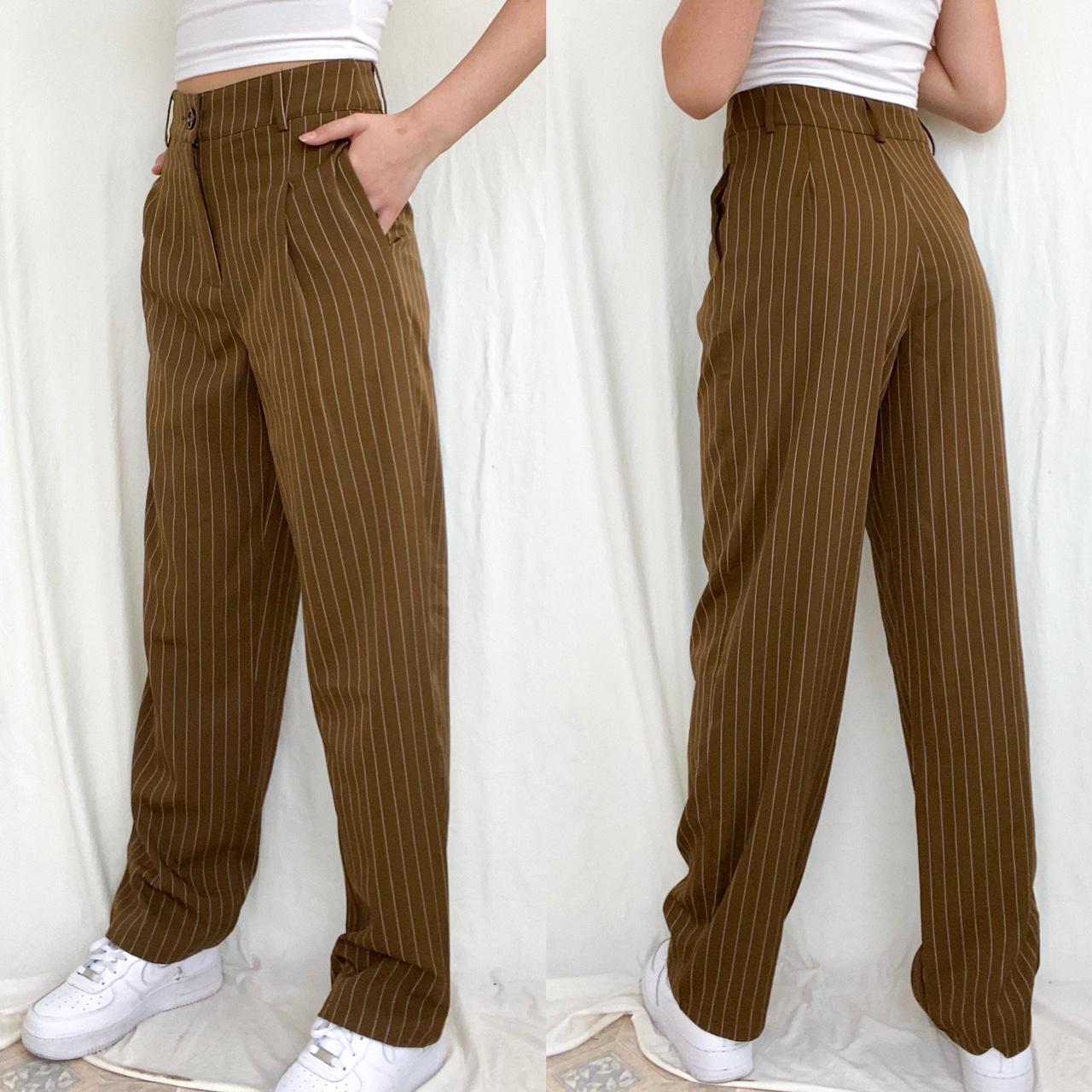 Product Image 2 - Brown Pinstripe Wide Leg Trousers

Flowy