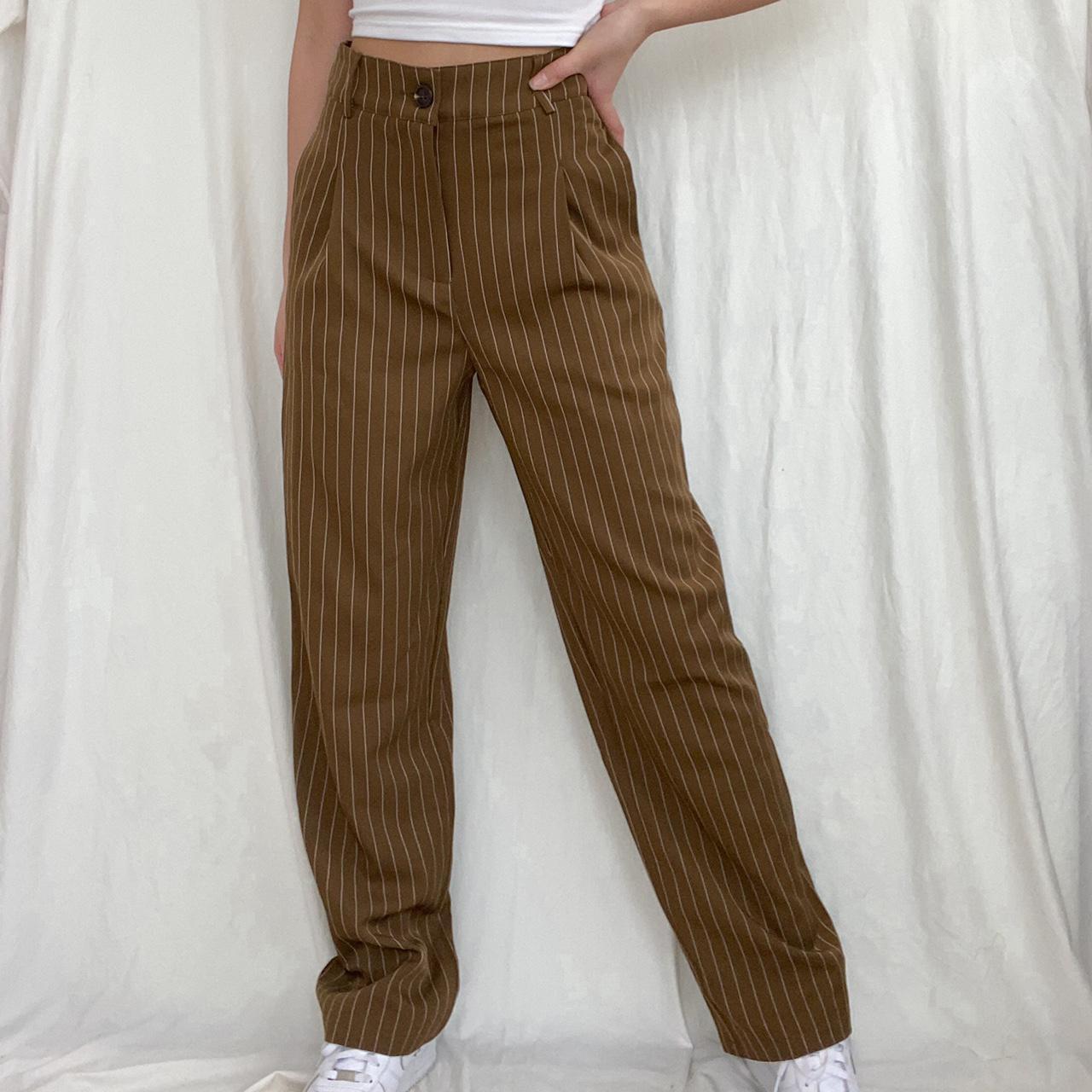 Product Image 3 - Brown Pinstripe Wide Leg Trousers

Flowy