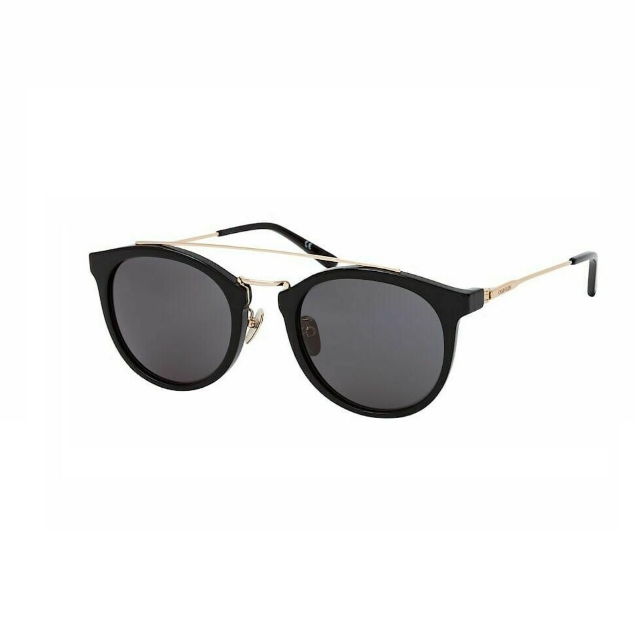 Calvin Klein Men's Black and Gold Sunglasses