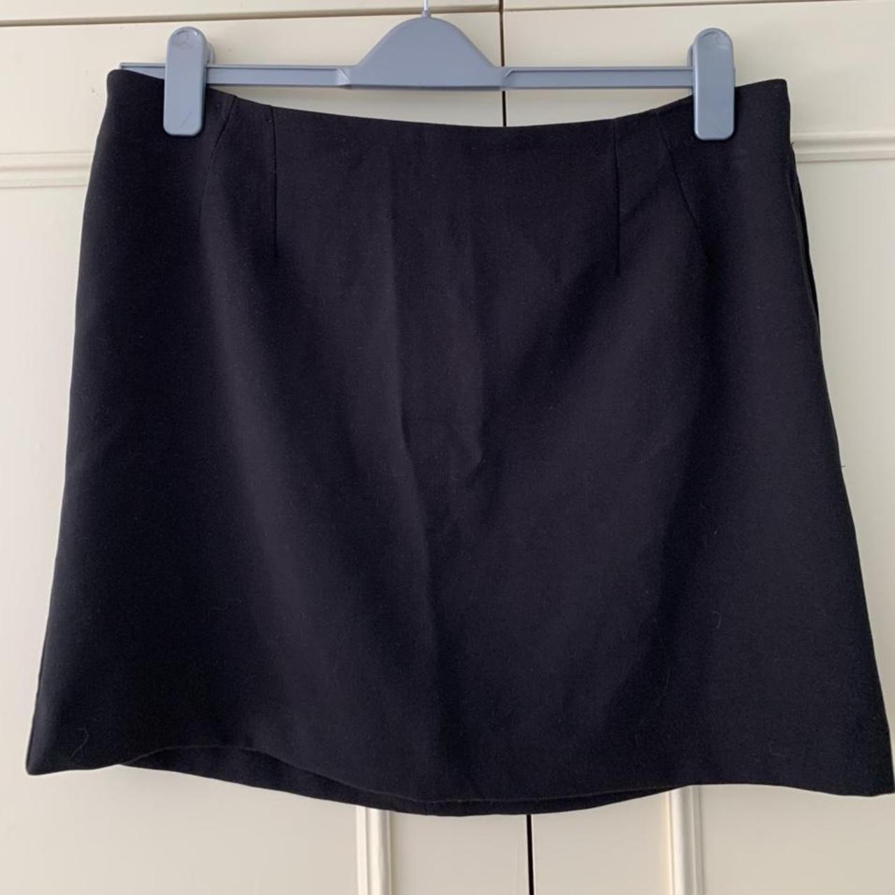 New Look black smart skirt with zip • New Look... - Depop