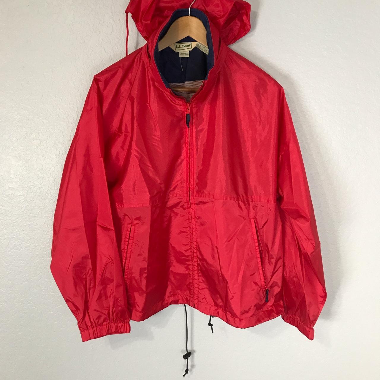 Vintage 1990s LL Bean Women’s Red Lightweight... - Depop