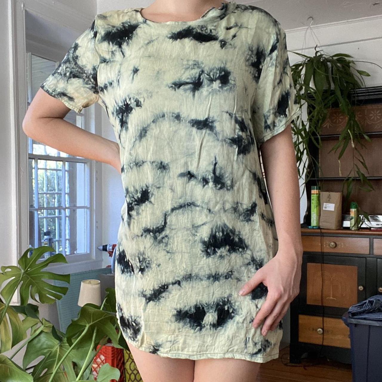 zara tie dye shirt dress