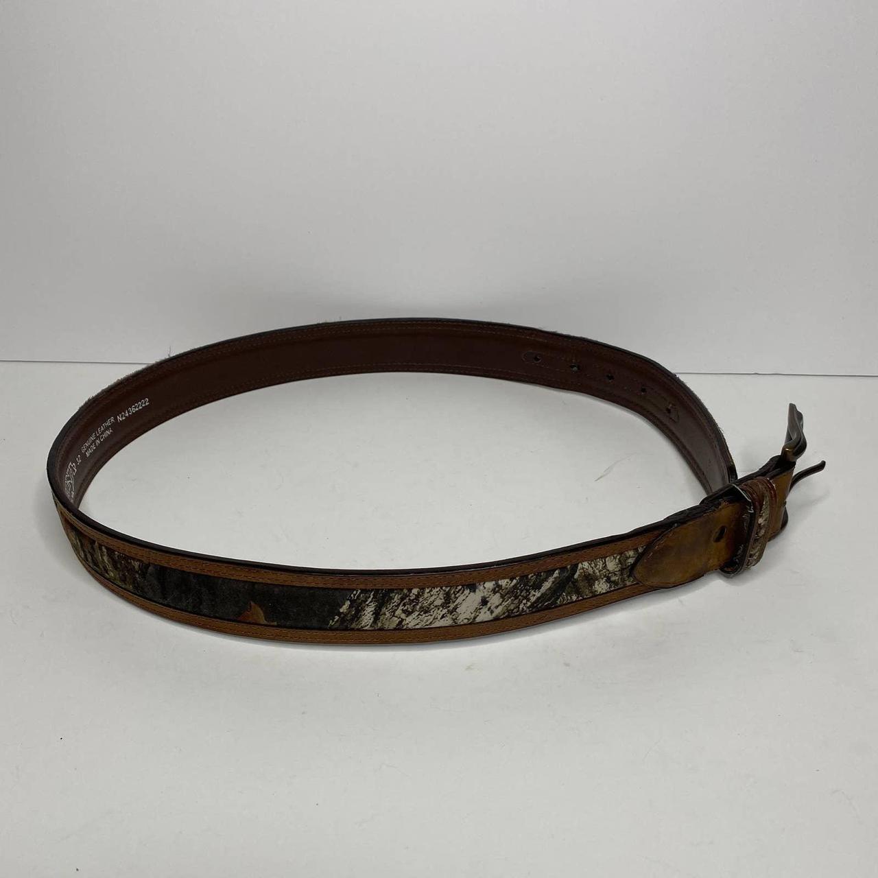 Nocona Belt Co Leather Camo Belt size 32 Gently... Depop