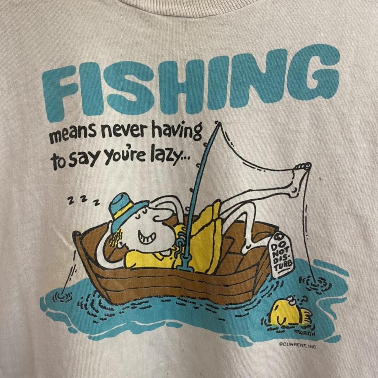 Vintage 90's Fishing shirt Bait & Tackle - Depop