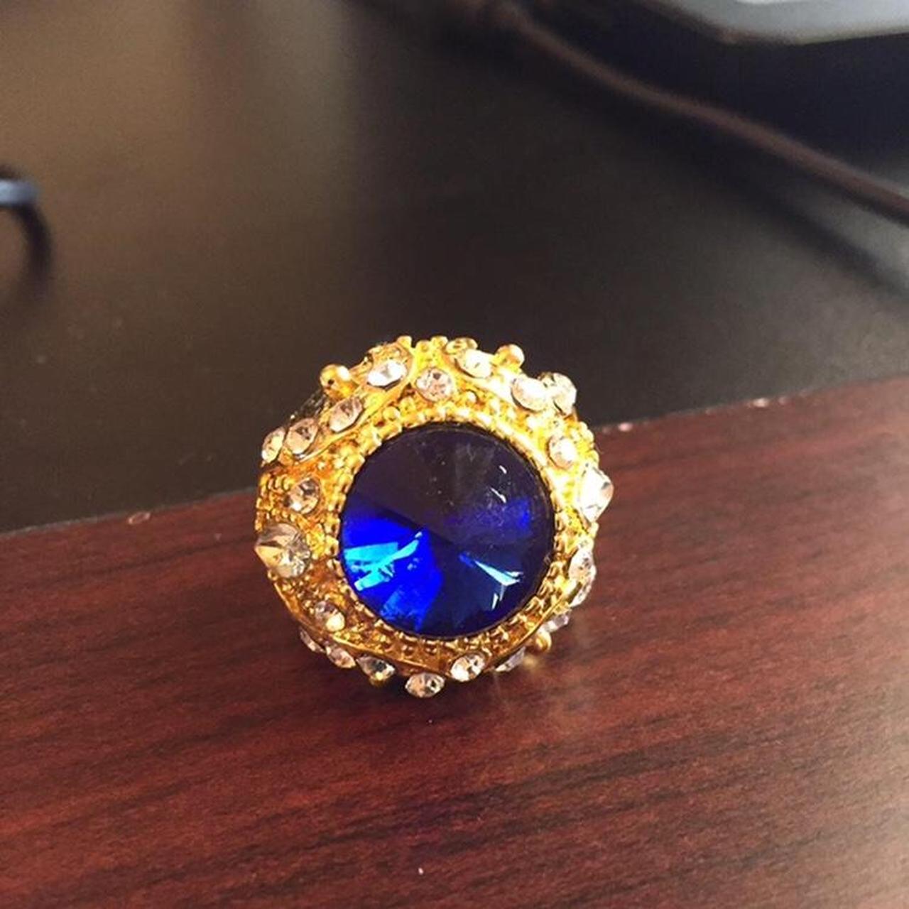Product Image 2 - Blue crystal statement ring size