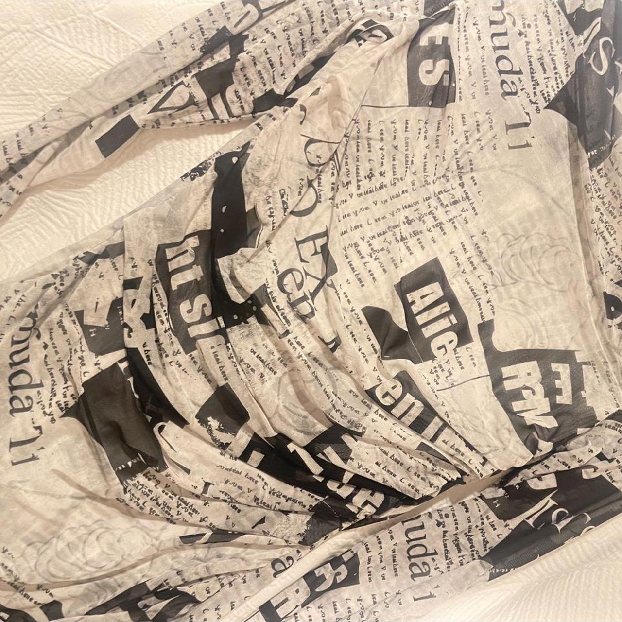 brand new mesh newspaper zara dress! XS can fit a... Depop
