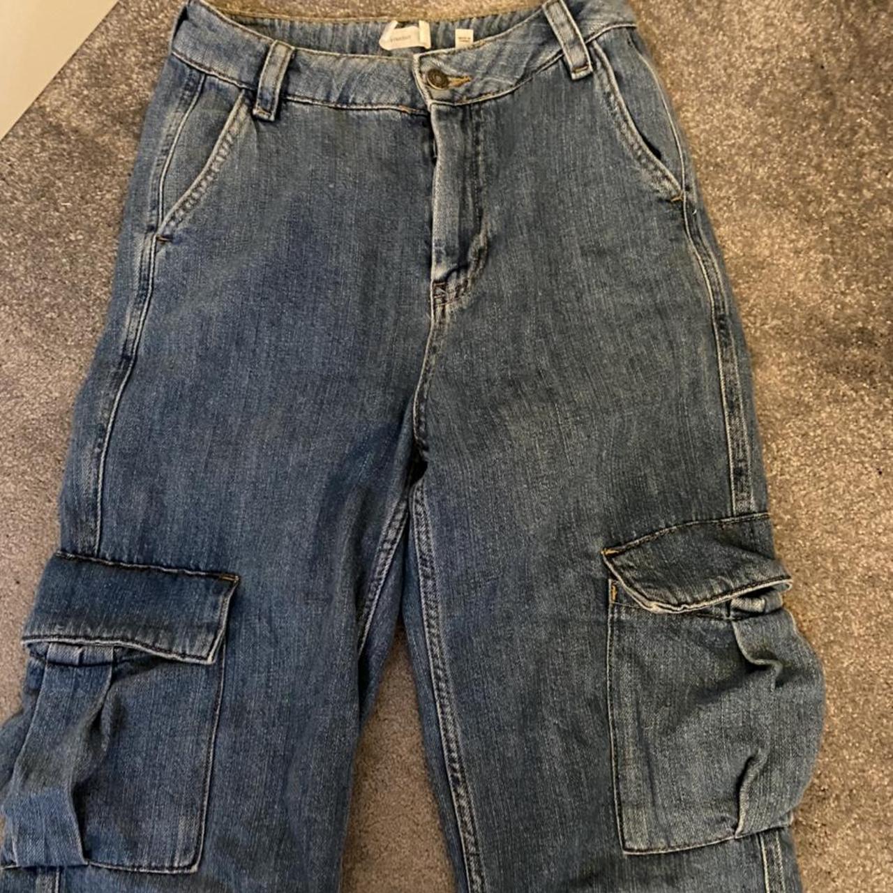 Subdued cargo jeans Tag says waist 24 but too big on... - Depop