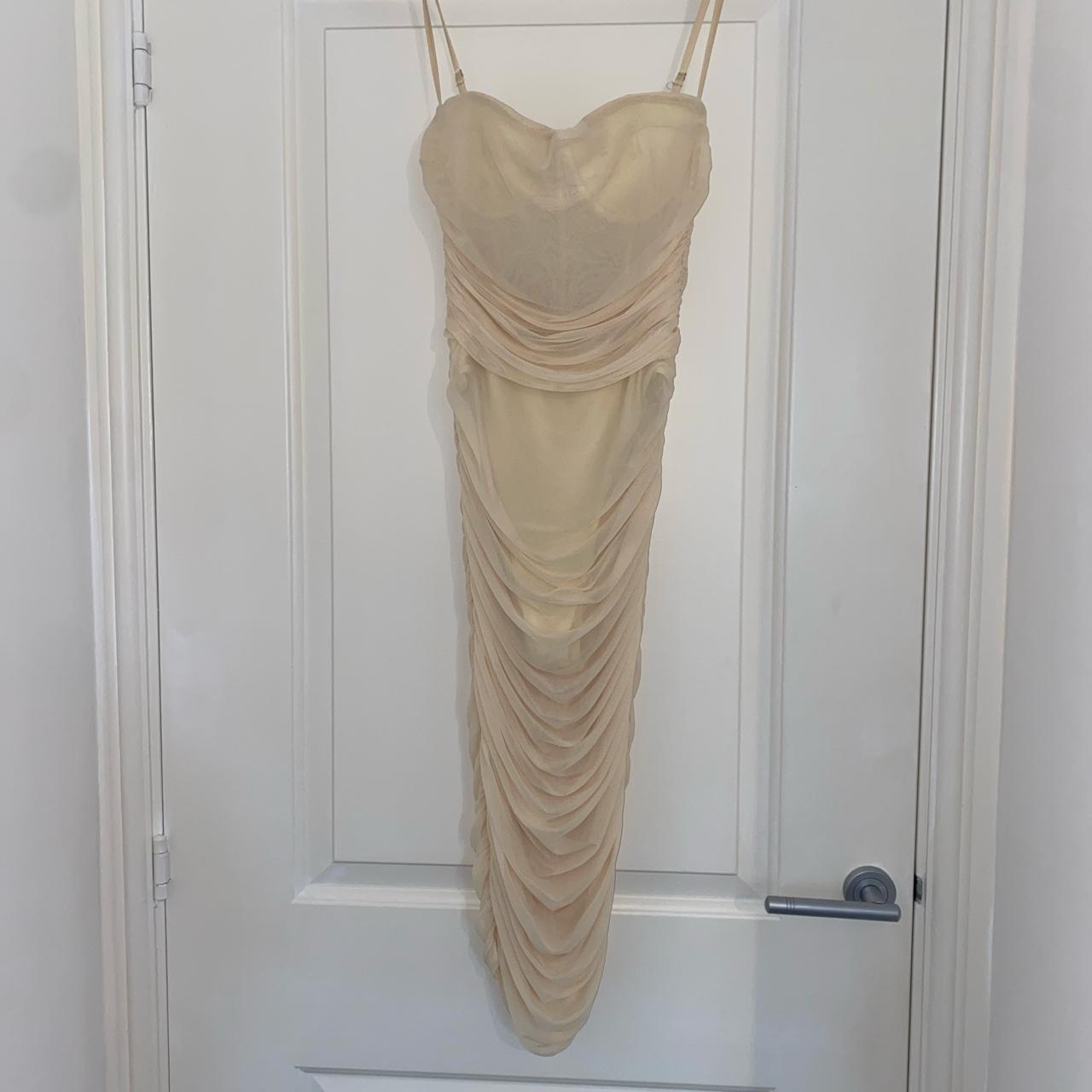 Oh polly size 8 cream sheer dress, worn twice don’t... Depop