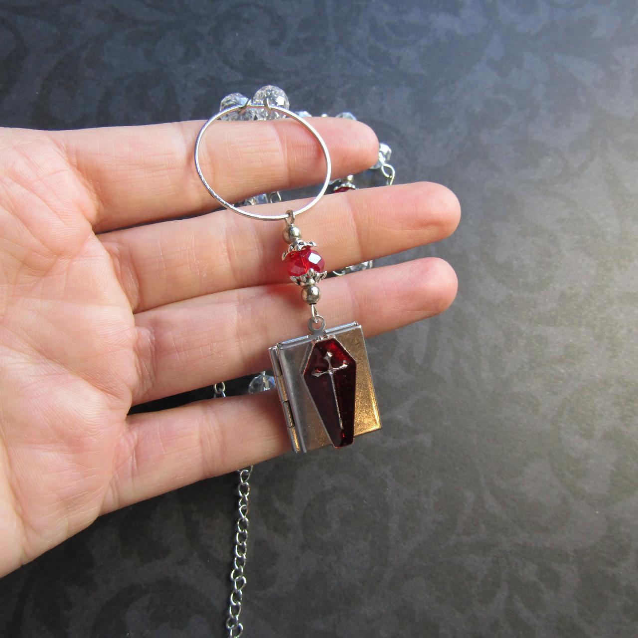 I'll Pray for You Coffin Rosary Necklace Blood Red... Depop