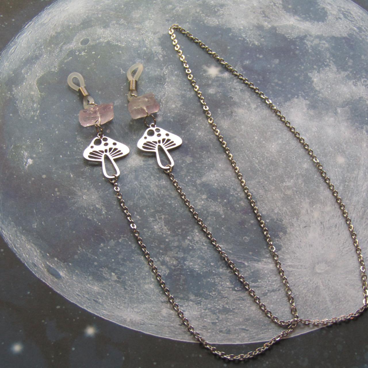 Amethyst Mushroom Glasses Chain Vintage Style... Depop